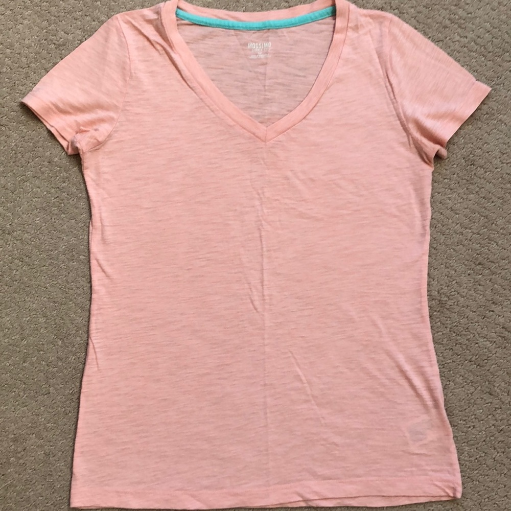 Peach V neck t shirt